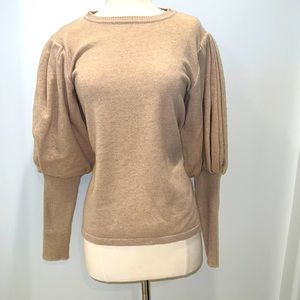 Johanna Ortiz Tan Crew Neck Sweater